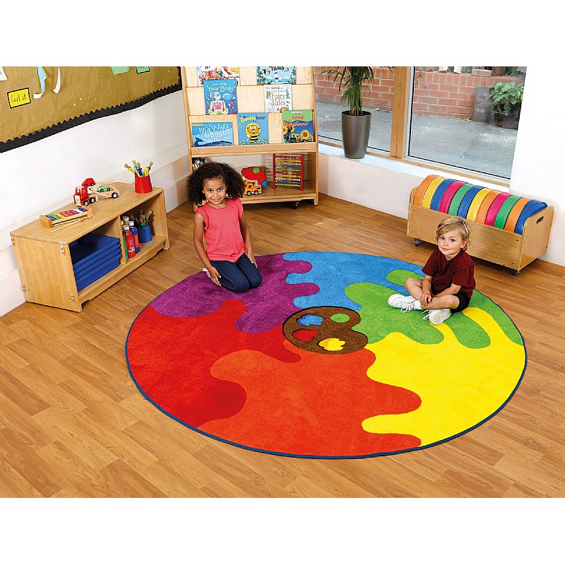 Rainbow Colour Palette Carpet from our School Carpets, Mats & Rugs range.