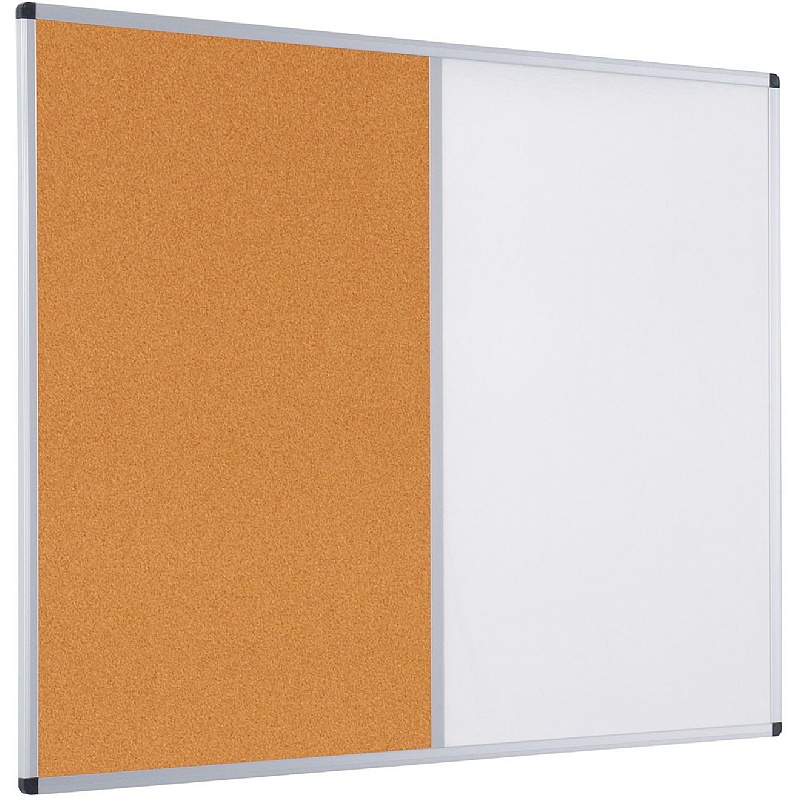InfoHub Aluminium Framed Combination Cork Boards