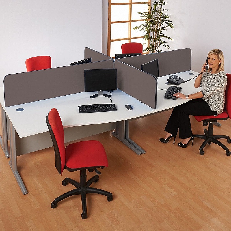 BusyScreen ColourPlus Curve Desk Mounted Partition Screens