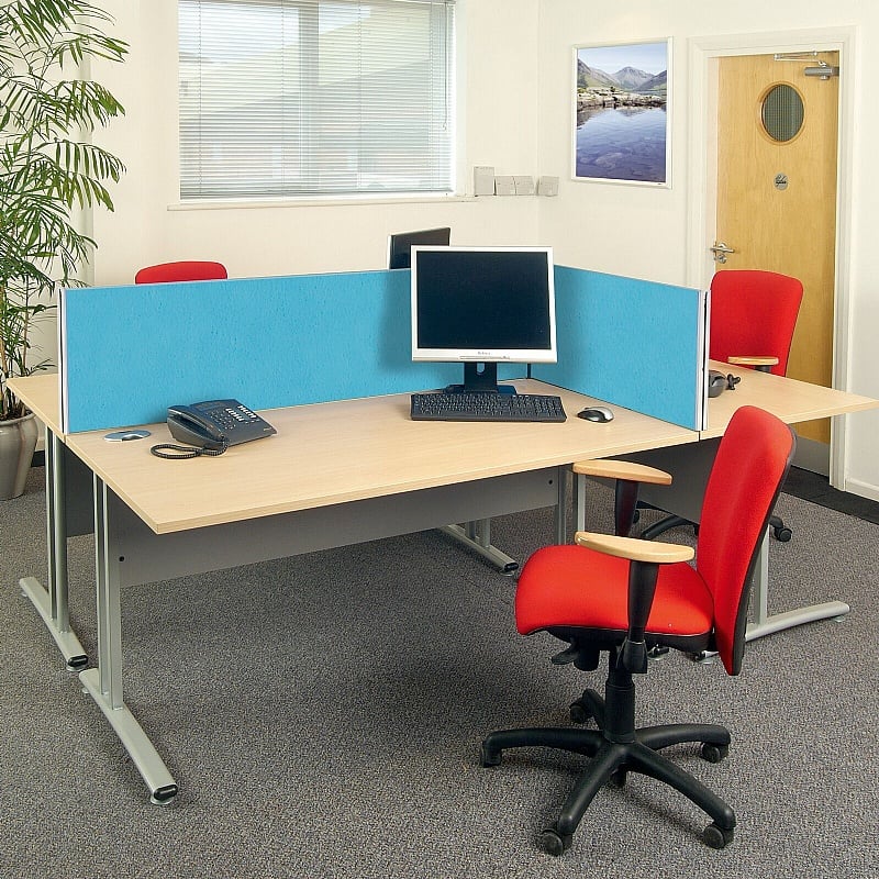 BusyScreen ColourPlus Rectangular Desk Mounted Partition Screens