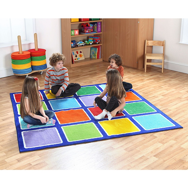 Rainbow Square Placement Carpet