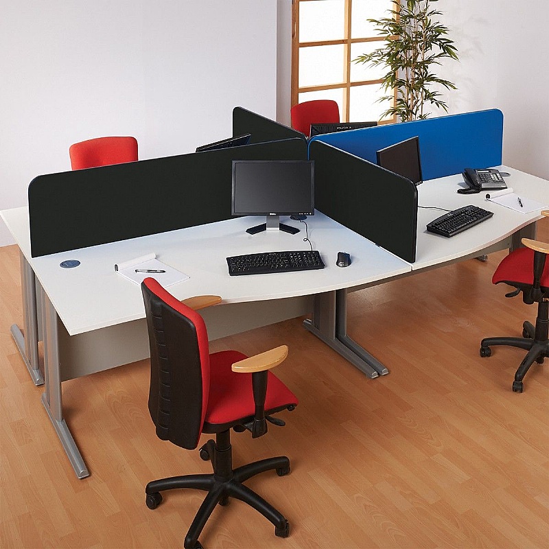 BusyScreen ColourPlus Curve Desk Mounted Partition Screens