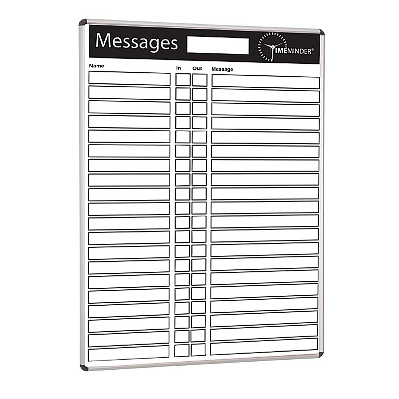 Timeminder In-Out Message Board
