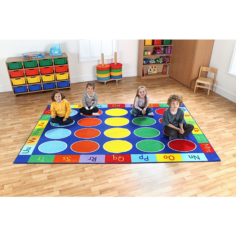Rainbow ABC Rectangular Carpet
