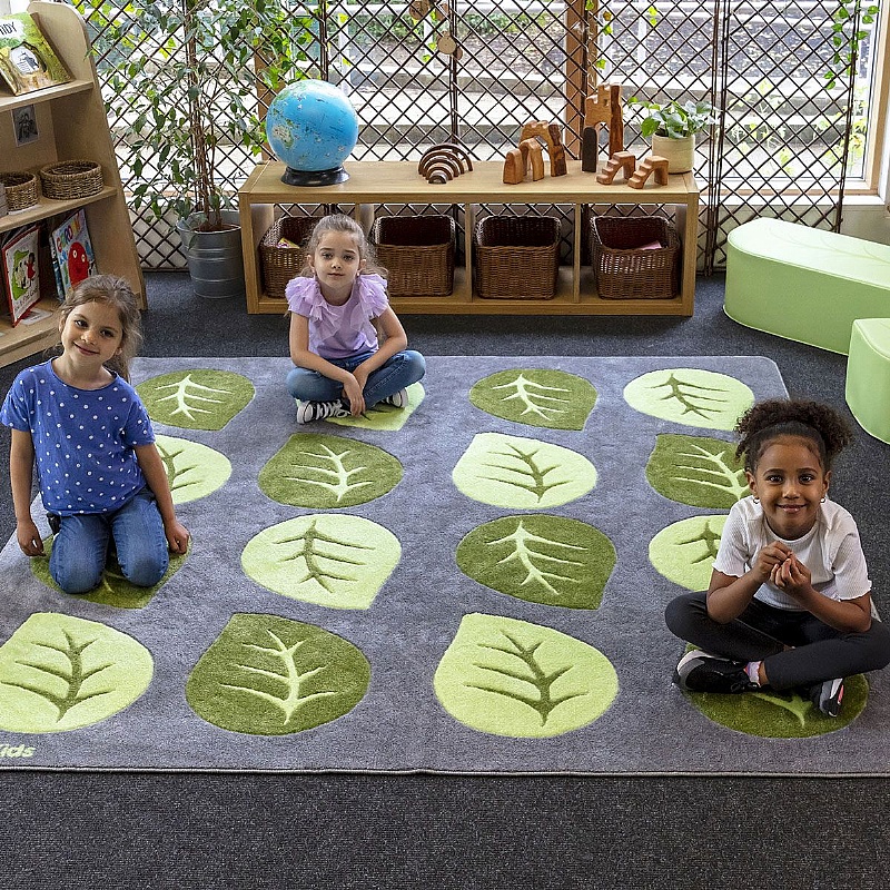 Natural World Carved Leaf Placement Carpet