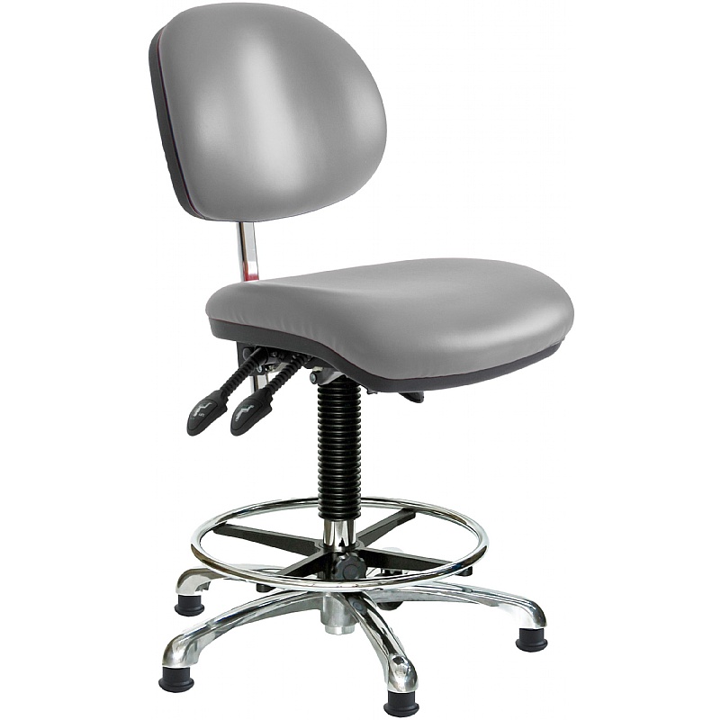 Clean Room Vinyl Ergonomic Draughtsman Chair with HEPA Air Filter from ...