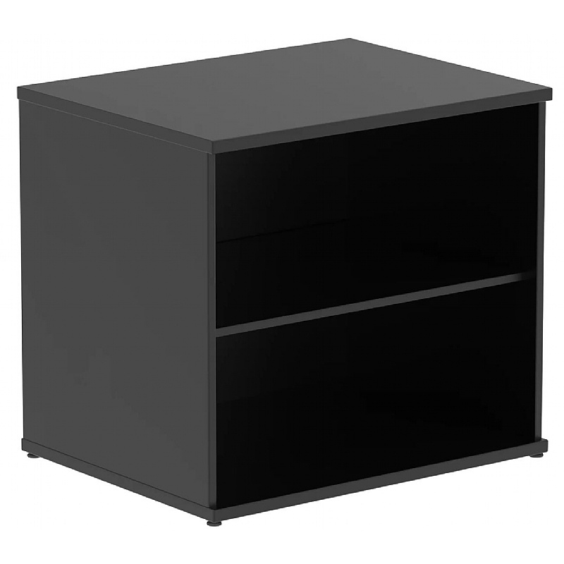 Obsidian Black Desk High Wooden Office Bookcases