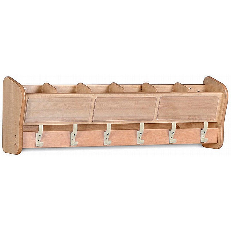 Little Hangers Nursery Wall Mounted Coat Hooks with Storage Cubby and