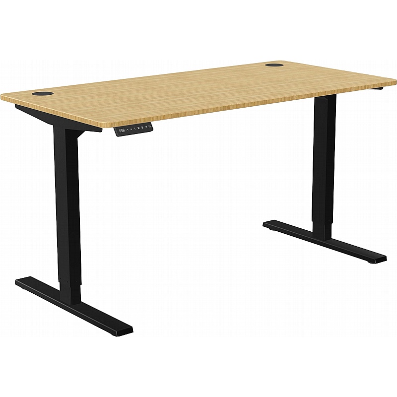 SmartLine Bamboo Sit Stand Office Desks - Office Desks