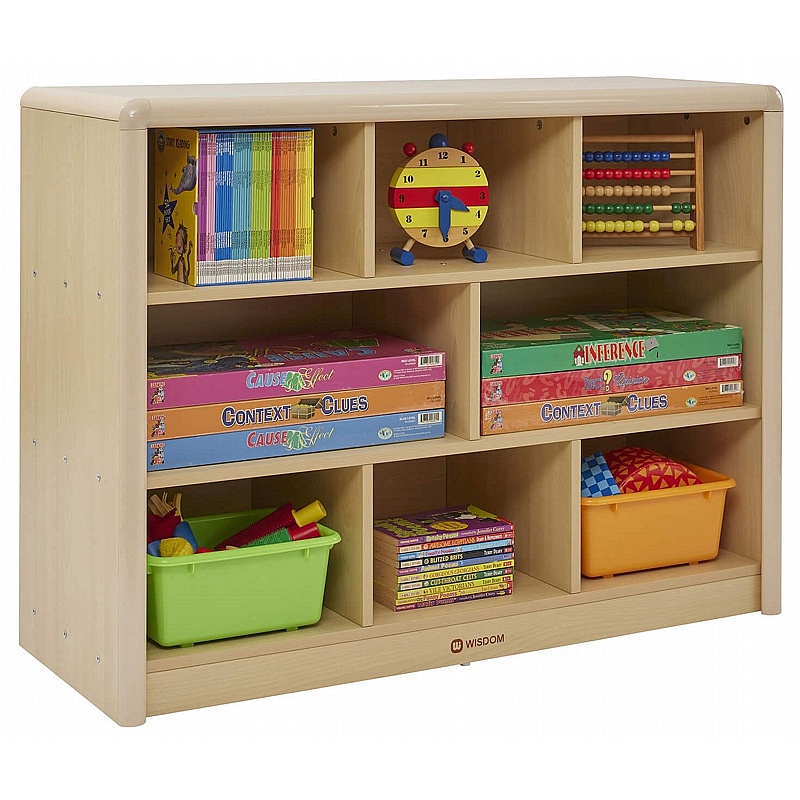 Wisdom Elegant 8 Compartment Nursery and Library Bookcase - School Furniture