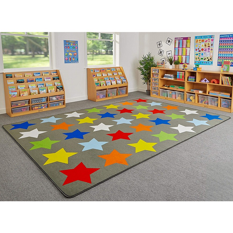 Sitting Stars Rectangular Placement Carpet from our School Carpets ...