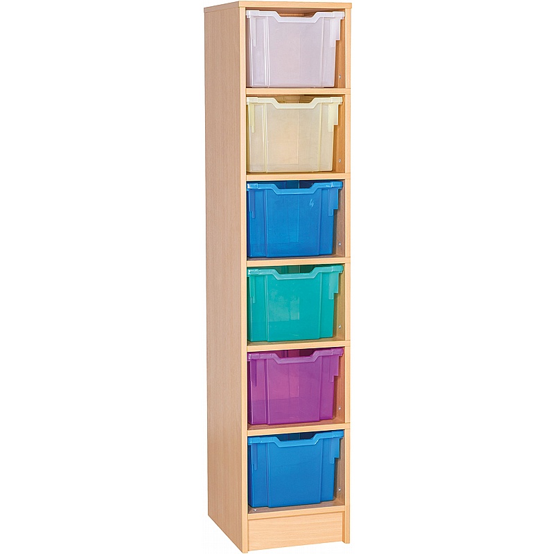 EduStore Static Single Column 6 Extra Deep Tray Storage - School Furniture