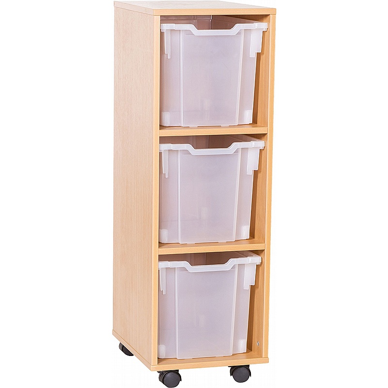 EduStore Single Column 3 Jumbo Tray Storage - School Furniture