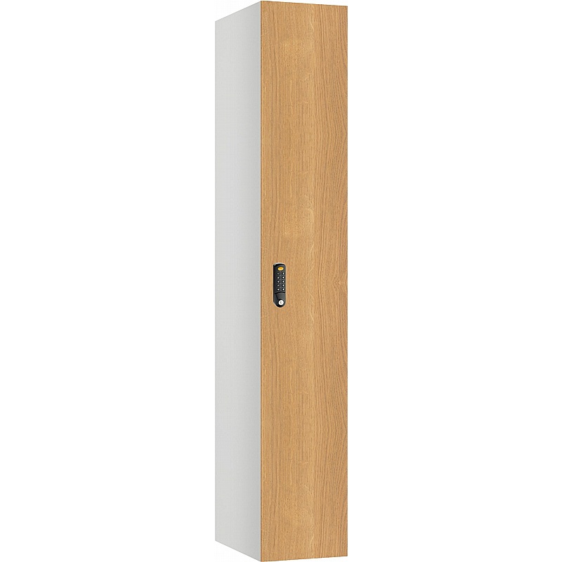 Pure Shield Antibacterial SGL Wood Effect Door Lockers with Digital Combination Lock - Office Storage