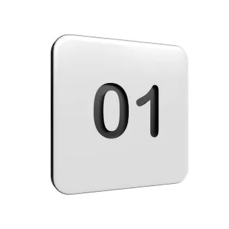 Pure Aluminium & SGL Locker Number Plaques - Office Storage