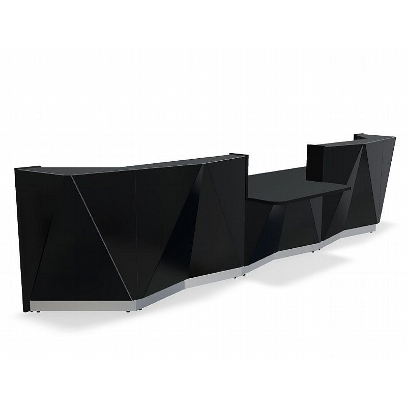 Alpa DDA XL Rectangular Glass Reception Desks - Reception Area
