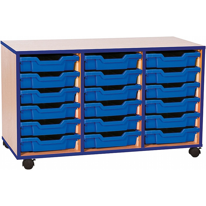 Accento Triple Column 18 Shallow Tray Storage - School Furniture