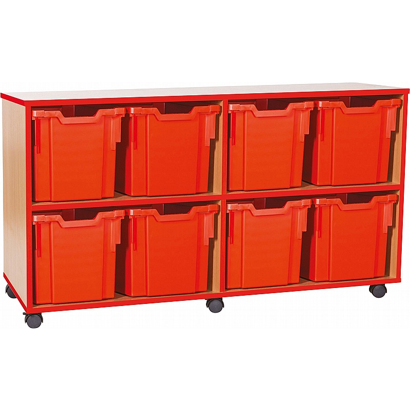Accento Quad Column 8 Jumbo Tray Storage - School Furniture