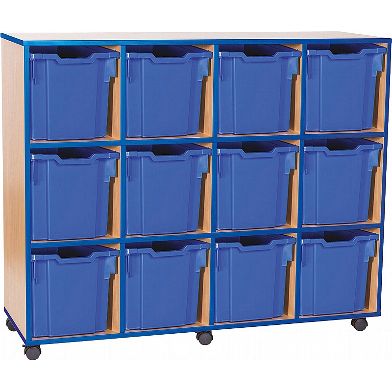Accento Quad Column 12 Jumbo Tray Storage - School Furniture