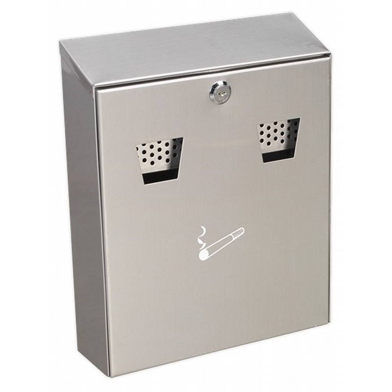 Stainless Steel Wall Mounted Cigarette Bin - Office Accessories