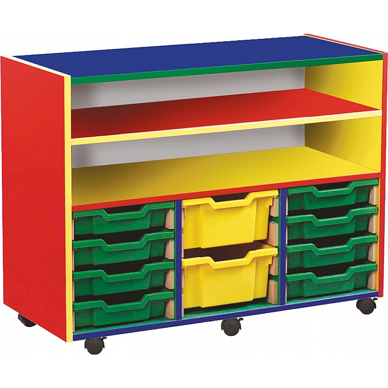 Colore Triple Column 10 Tray Combination Storage - School Furniture