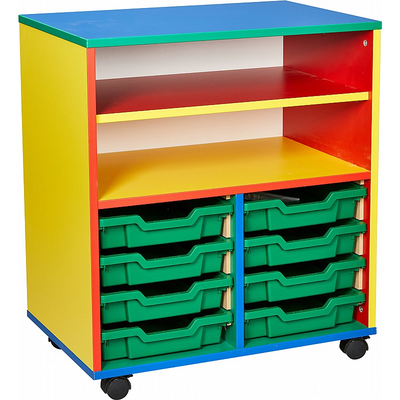 Colore Double Column 8 Tray Combination Storage - School Furniture