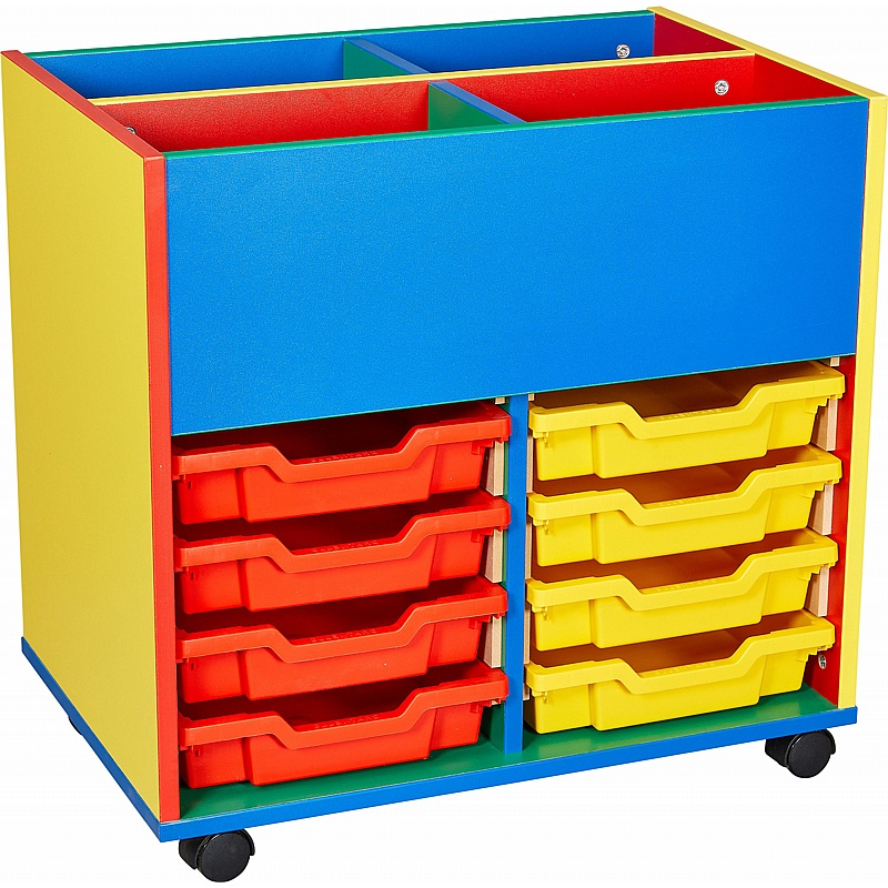 Colore Double Column Kinderbox Shallow Tray Storage - School Furniture