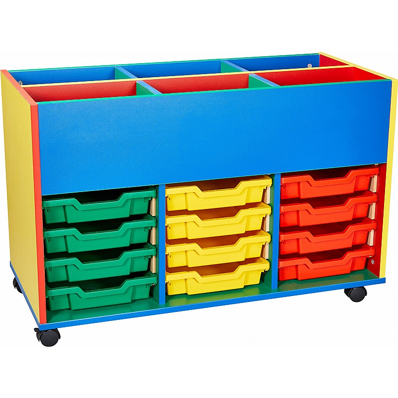 Colore Triple Column Kinderbox Shallow Tray Storage - School Furniture