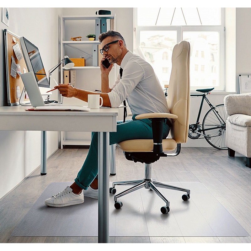 Valuemat Basic Rectangular Vinyl Chair Mat for Hard Floors - Office Accessories