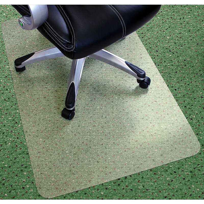 Valuemat Basic Rectangular Vinyl Chair Mat for Low Pile Carpets - Office Accessories