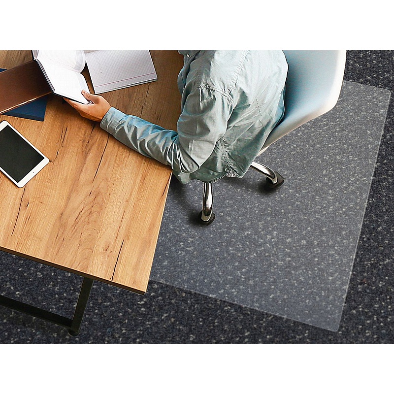 EcoTex Marlon BioPlus Carbon Neutral Rectangular Polycarbonate Chair Mat for Carpets - Office Accessories