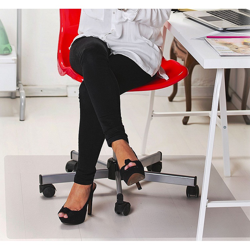 EcoTex Marlon BioPlus Carbon Neutral Rectangular Polycarbonate Chair Mat for Hard Floors - Office Accessories