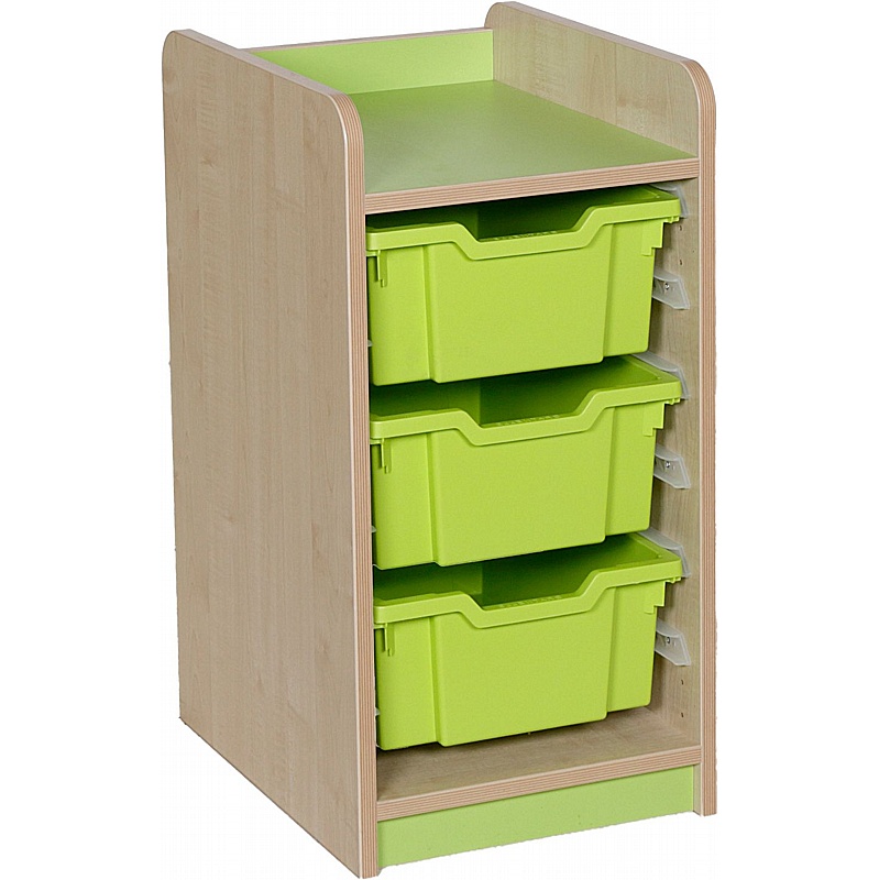 KubbyClass Library Single Column Combination Tray Storage Unit - School Furniture