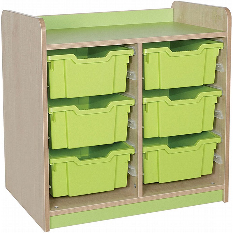 KubbyClass Library Double Column Combination Tray Storage Unit - School Furniture