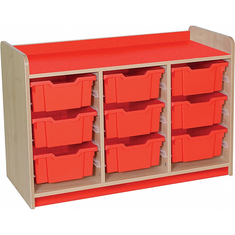 KubbyClass Library Triple Column Combination Tray Storage Unit - School Furniture