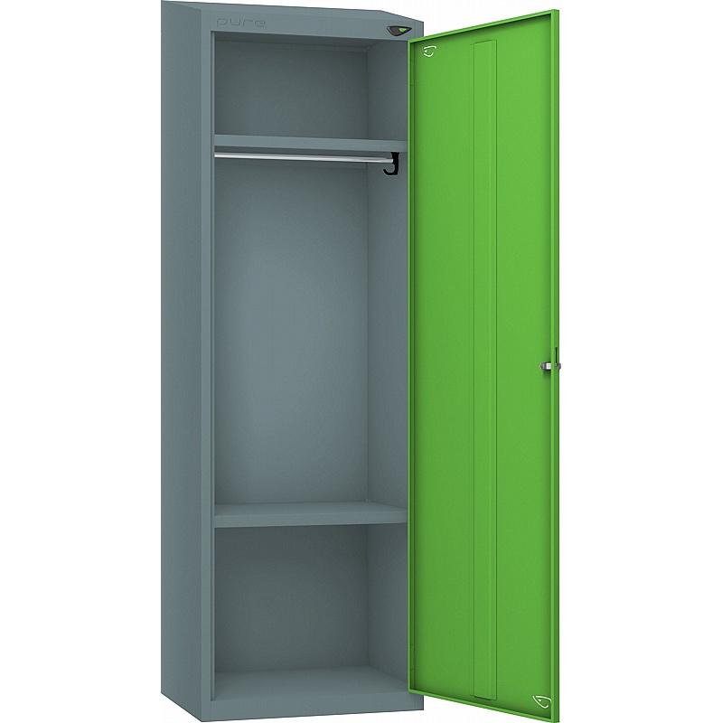 Pure Antibacterial Sloping Top High Capacity Lockers with Manual Combination Lock - Office Storage