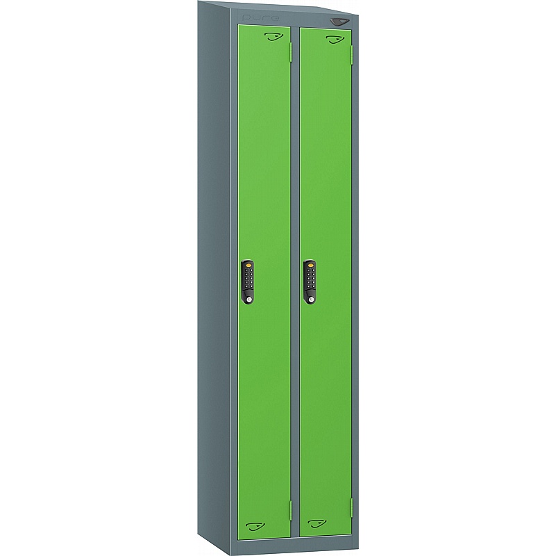 Pure Antibacterial Sloping Top Twin Door Lockers with Digital Combination Lock - Office Storage