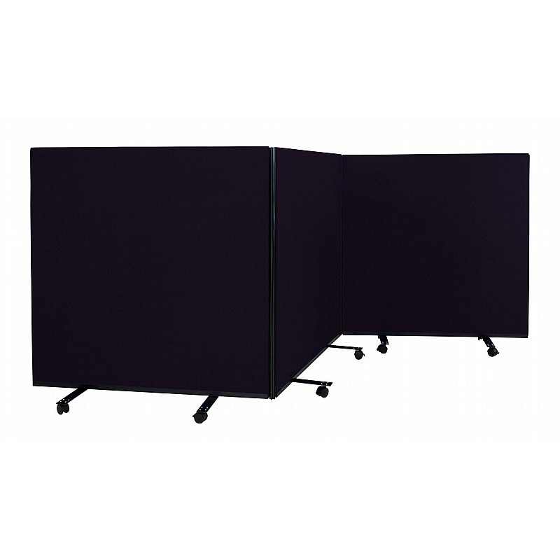 Division Woolmix Triple Mobile Partition Screens - Display Equipment