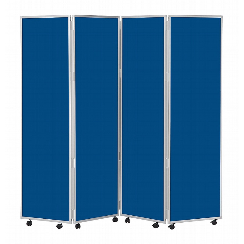 Division Plus Easy Clean Wipeable Fabric Mobile Folding Concertina Room Dividers - Office Accessories