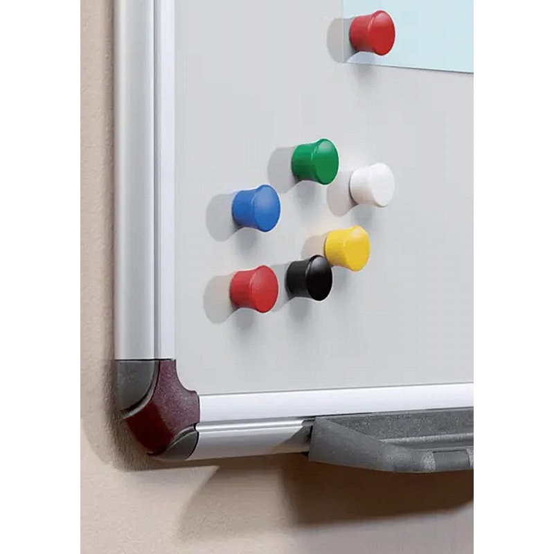 Nobo 18mm Magnetic Whiteboard Coloured Magnets - Pack of 12 - Display Equipment