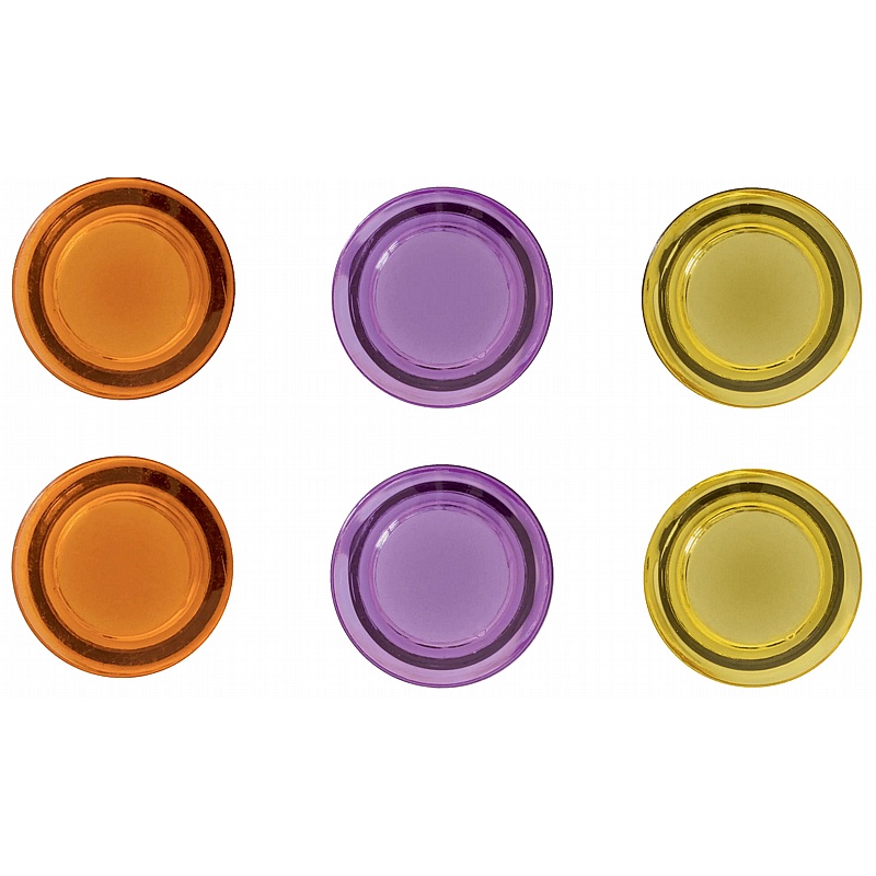 Nobo 30mm Magnetic Whiteboard Coloured Magnets - Pack of 6 - Display Equipment
