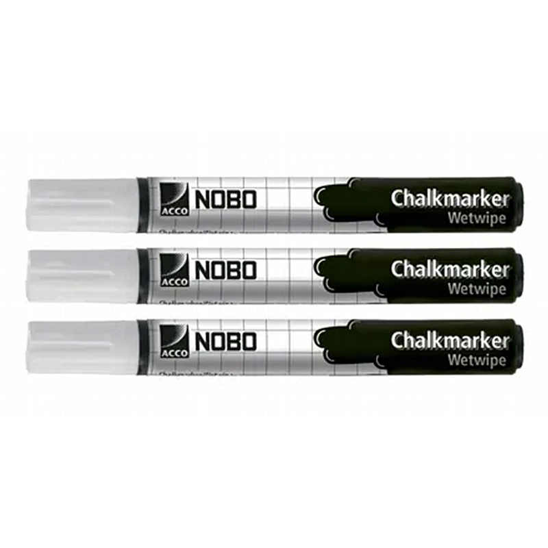 Nobo Chalk Wet Erase Pens - Pack of 3 - Display Equipment