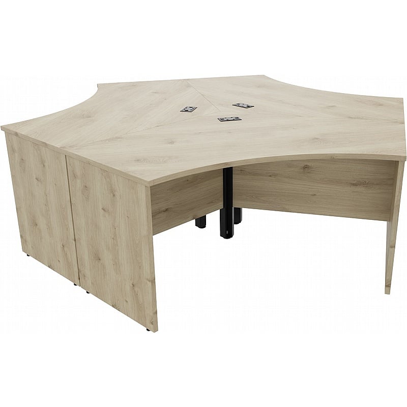Forme 3 Person Cluster Office Desks - Office Desks