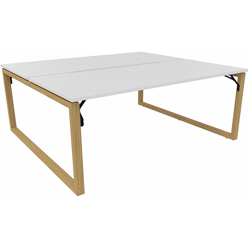 Tract Hoop Leg 2 Person Rectangular Back to Back Bench Desks - Office Desks