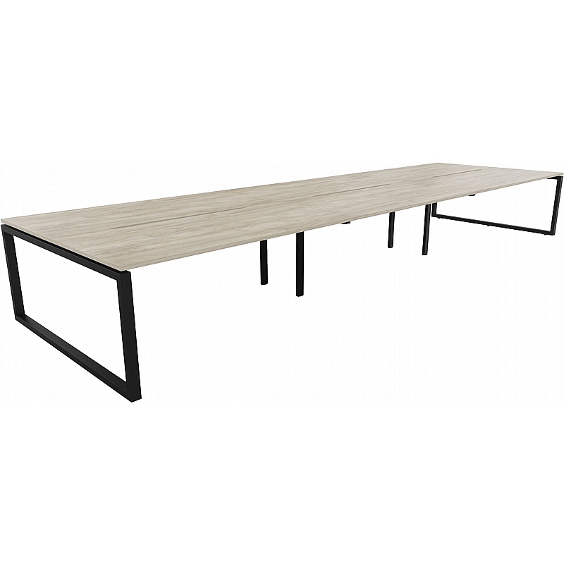 Tract Shades Hoop Leg 6 Person Rectangular Back to Back Bench Desks - Office Desks
