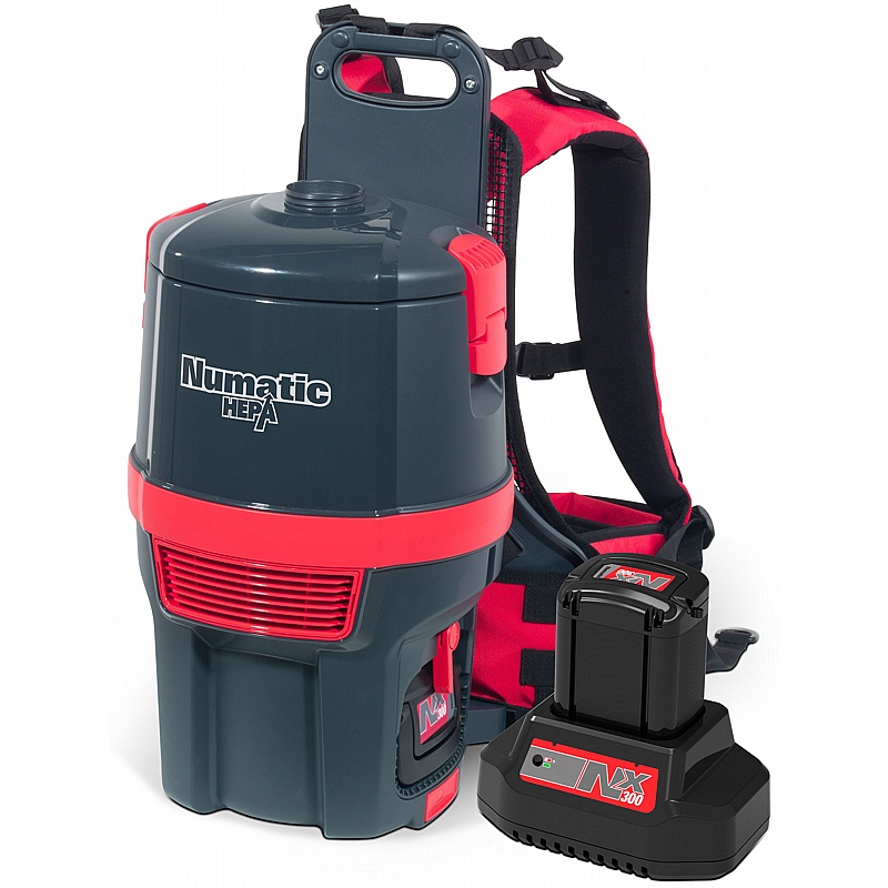 Numatic Pro Cordless RSB150NX HEPA Rucsac Backpack Commercial Dry Vacuum Cleaner - Office Accessories