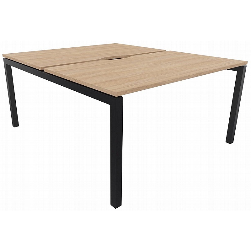 Systm 2 Person Rectangular Back to Back Bench Desks - Office Desks