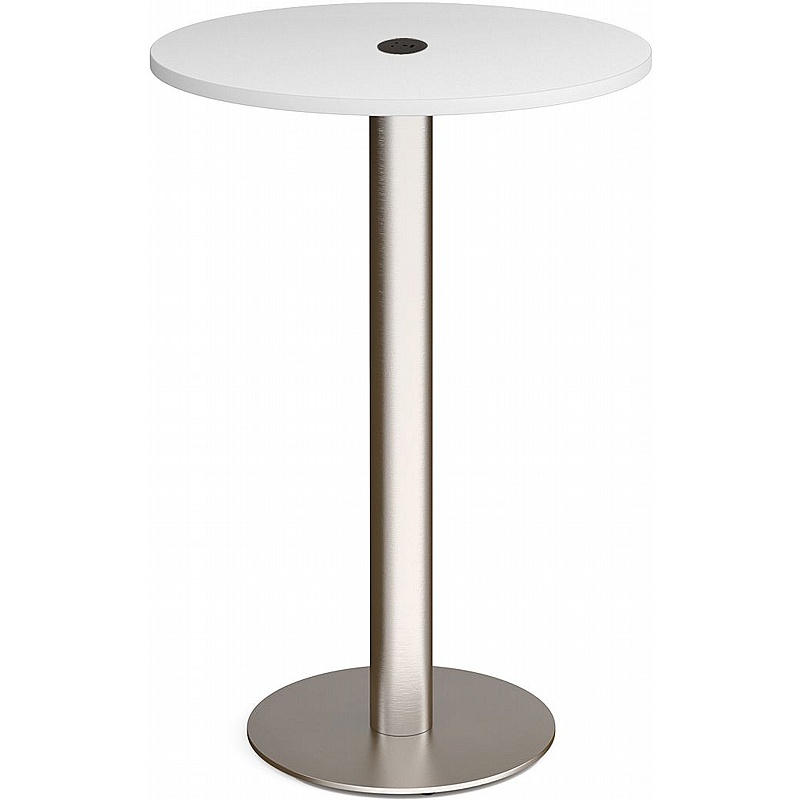 Monza Round High Meeting and Breakout Tables with Power - Meeting Room