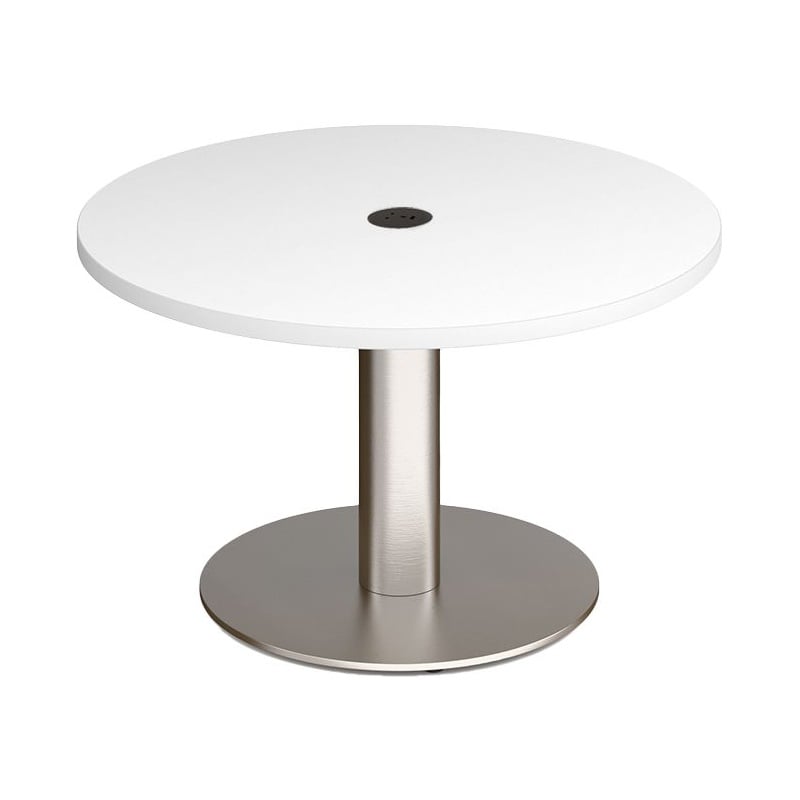 Monza Round Coffee Tables with Power - Reception Area