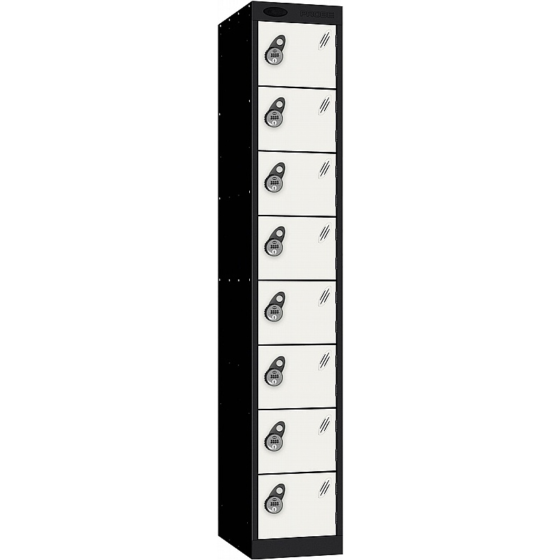 Stellar Probe Antibacterial 8 Compartment Lockers with Manual Combination Lock - Office Storage